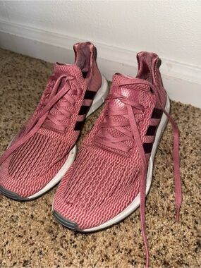 adidas Women's Pink Knit Athletic Sneakers